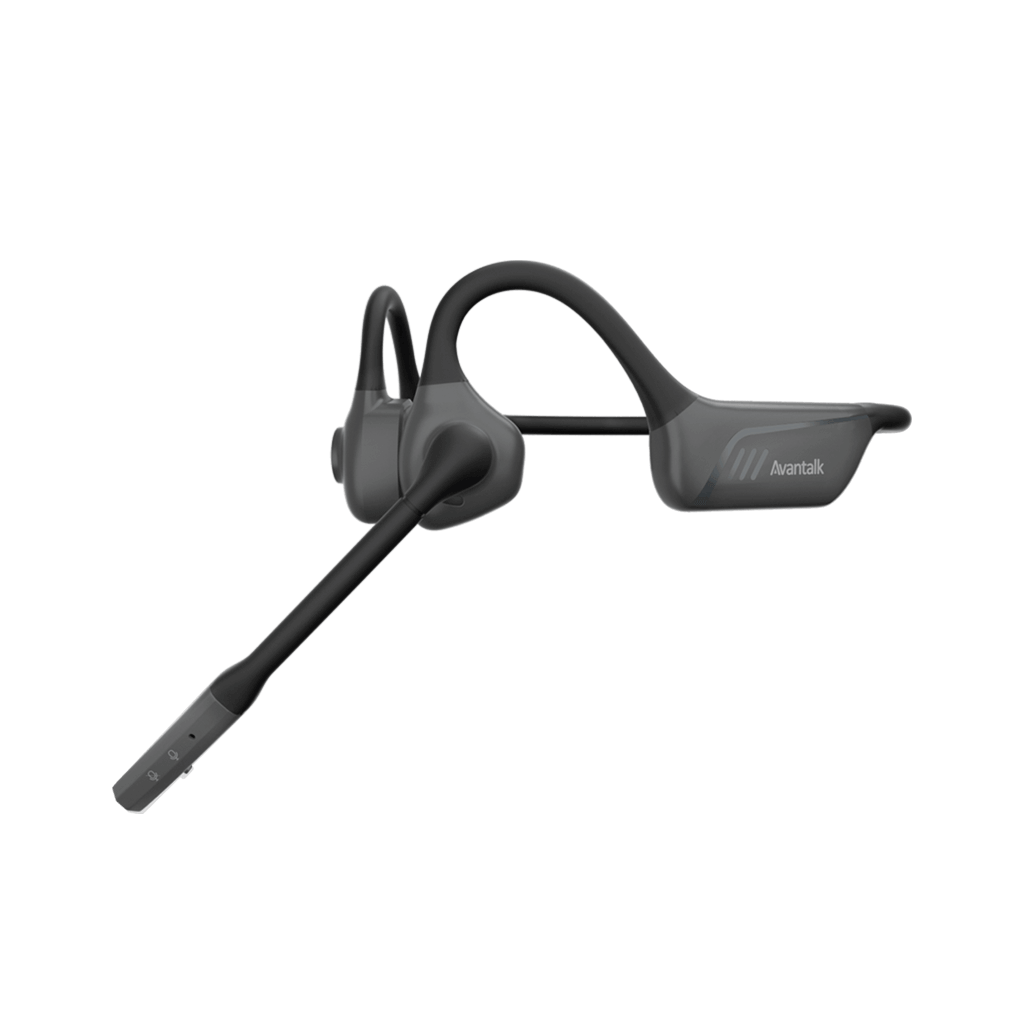 Avantree Lingo Open-Ear Headset worn by a runner in a park